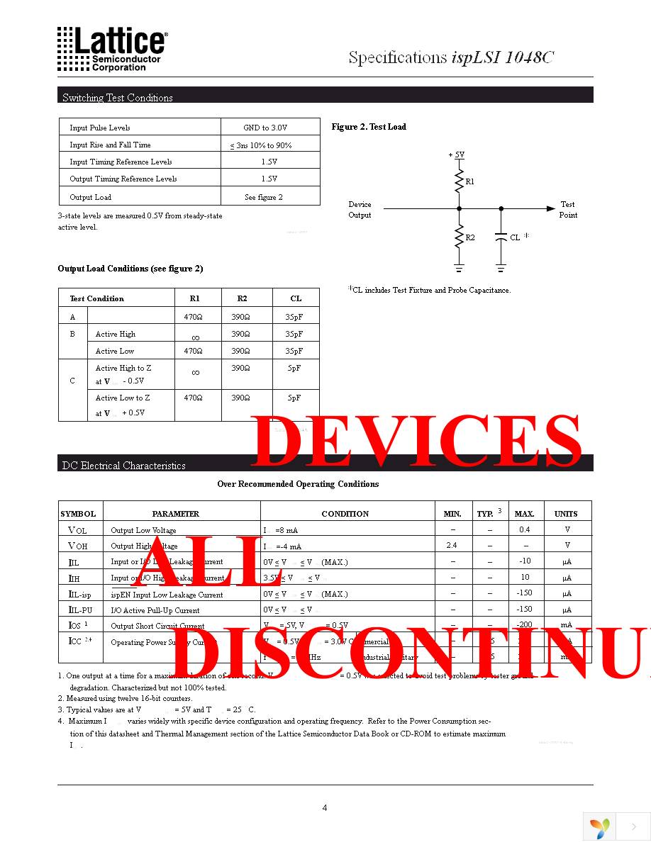 ISPLSI 1048C-50LQ Page 5